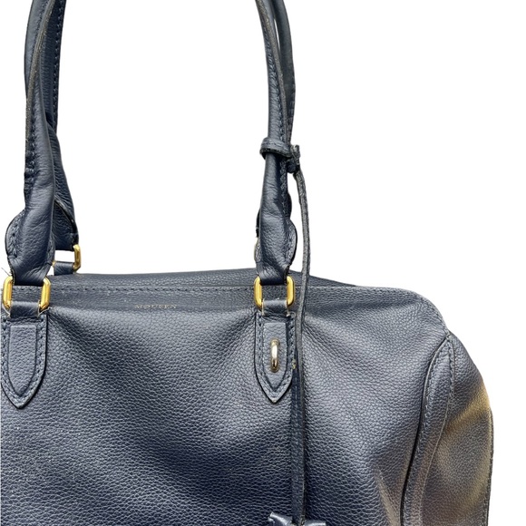 Alexander McQueen Skull Padlock Satchel Blue Leather Purse Tote Used VIEW - Picture 7 of 16